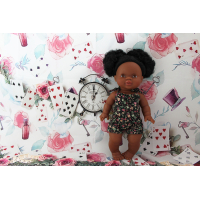 Jumpsuit bloemen zwart